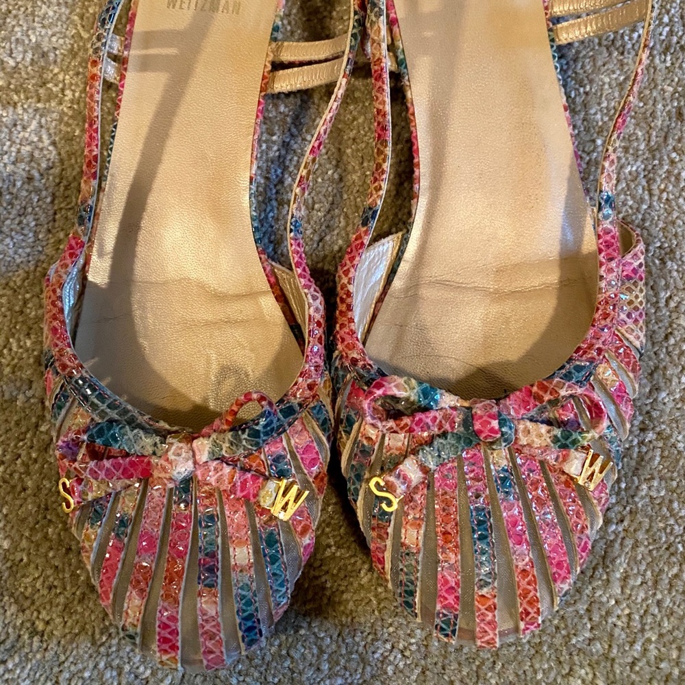 Stuart Weitzman Rainbow Ballet flats.